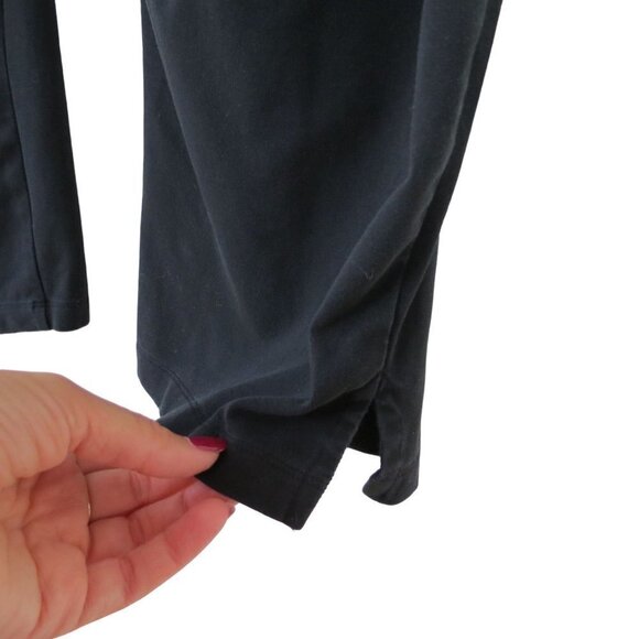 LOGO Women's Plus Size Black Elastic Waist Pull-on Cropped Stretch Pants 2X - Picture 4 of 6